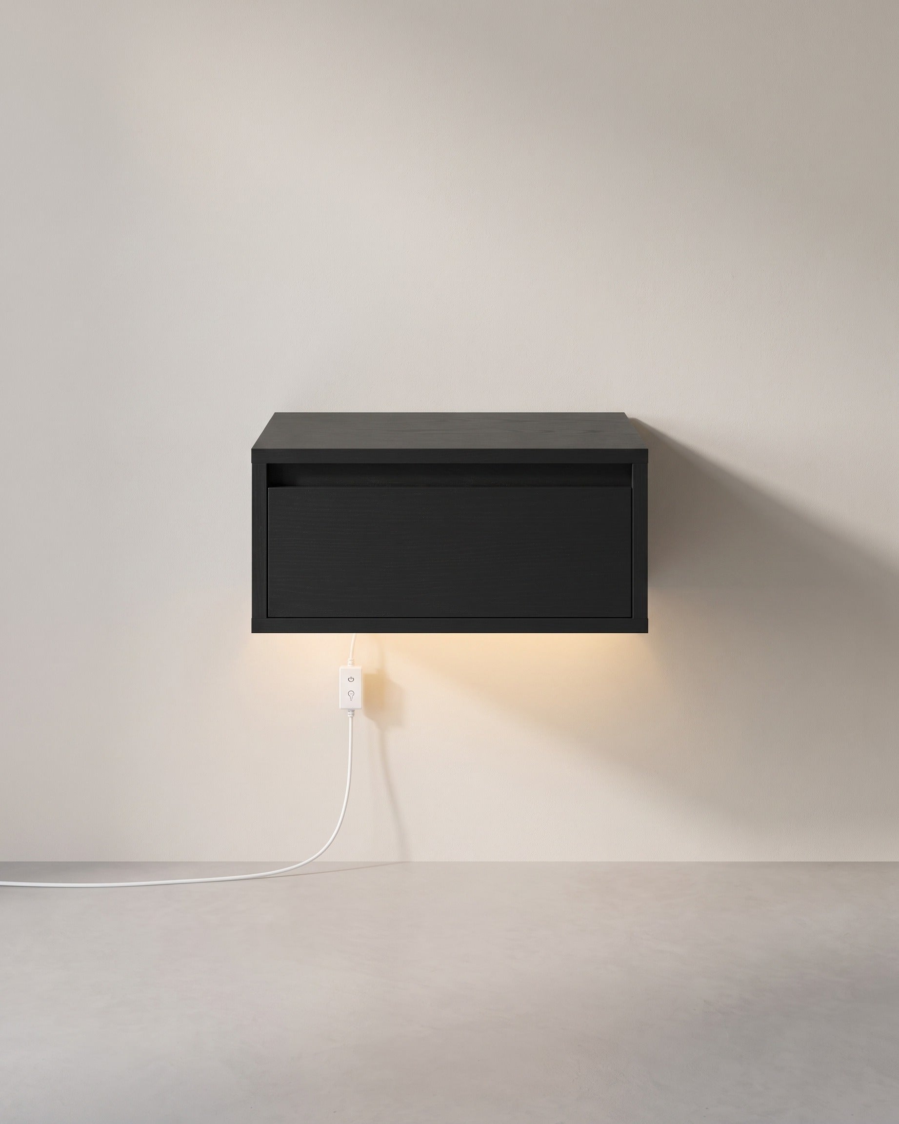 Zwevend Nachtkastje met LED - verlichting - Minimalistisch en Praktisch - De Vries Meubels