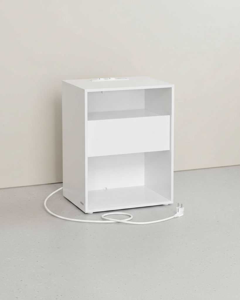 Nachtkastje met Stopcontact - Moderne Bijzettafel met Opbergruimte - De Vries Meubels