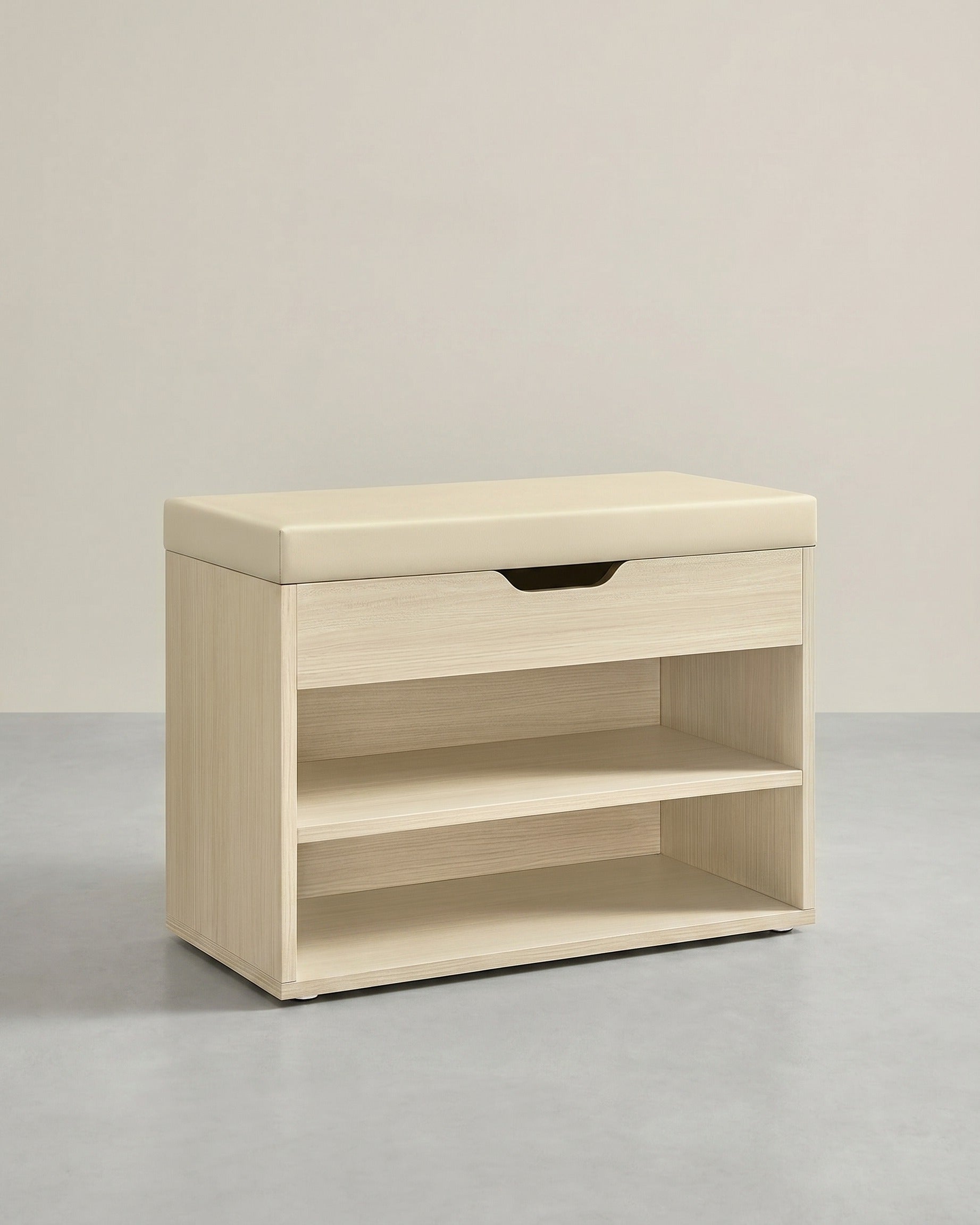 Opbergbank met Zitkussen – Schoenenbank met Klep en Vakken – 60 cm – Multifunctioneel & Comfortabel
