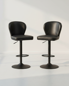 Luxe Barstoelen Set van 2 - Verstelbaar - 360° Draaibaar - De Vries Meubels