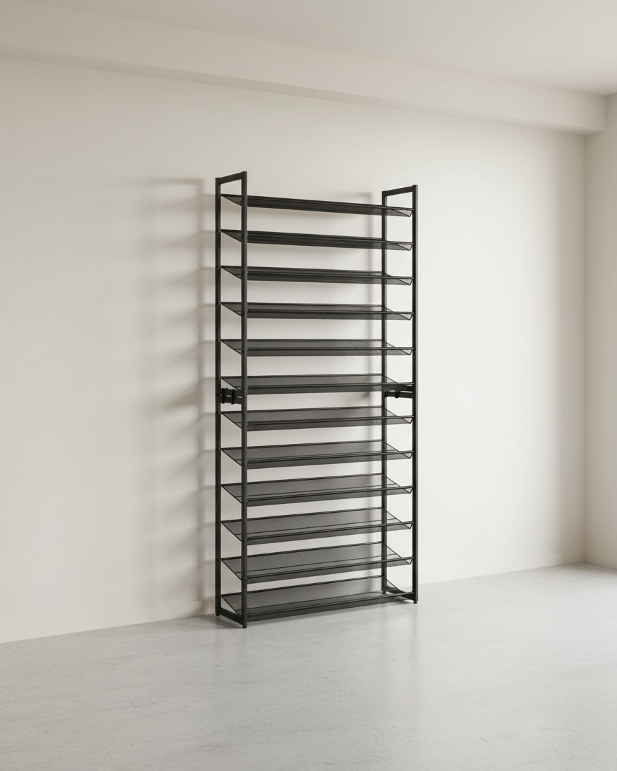 Schoenenrek 12 - laags - Stapelbaar Opbergrek - Schoenenorganizer - De Vries Meubels