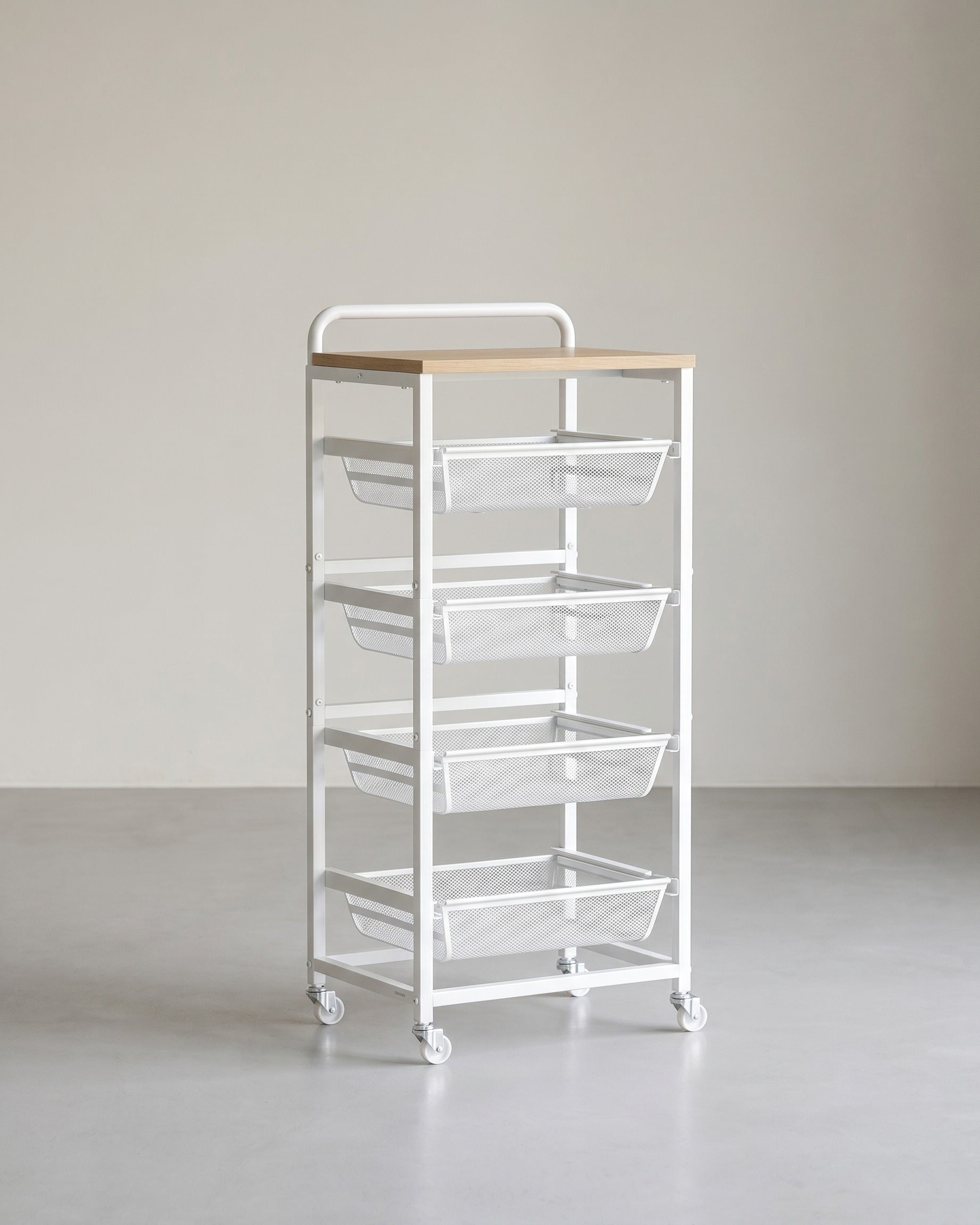 Serveerwagen - 3 Niveaus - Met Uittrekbare Manden - Op Wielen