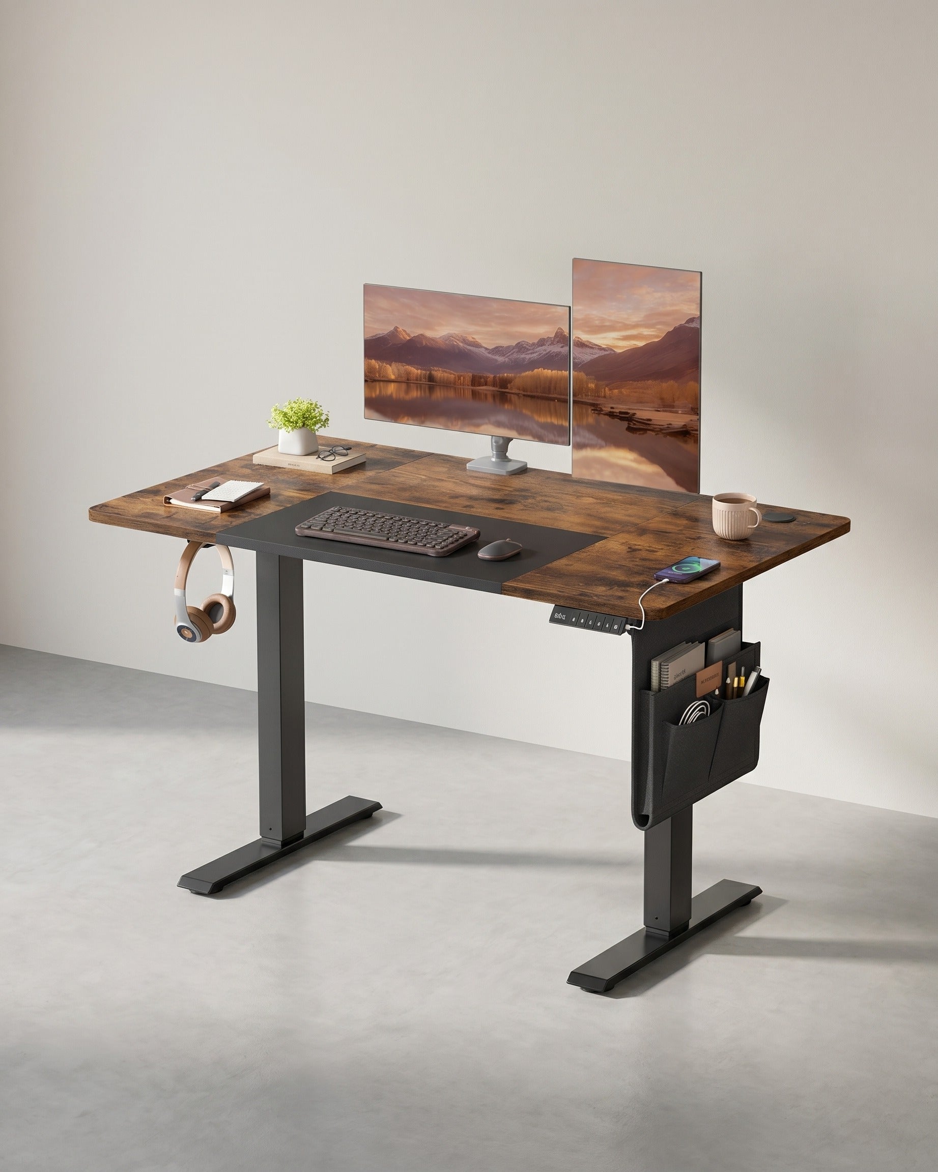Elektrisch in Hoogte Verstelbaar Bureau – 4 Geheugenstanden – USB-C Snellader - 120 t/m 180 x 80 cm