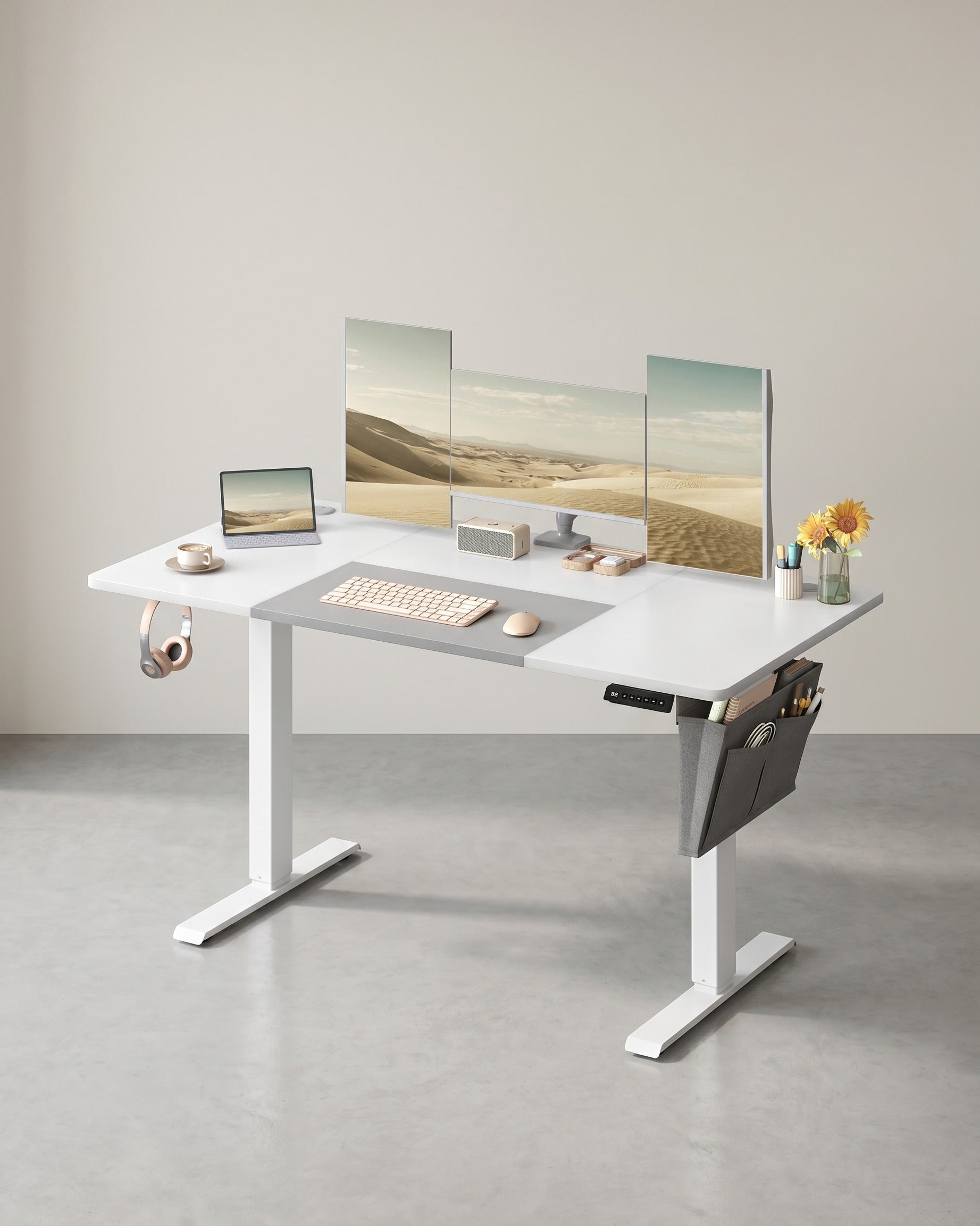 Elektrisch in Hoogte Verstelbaar Bureau – 4 Geheugenstanden – USB-C Snellader - 120 t/m 180 x 80 cm