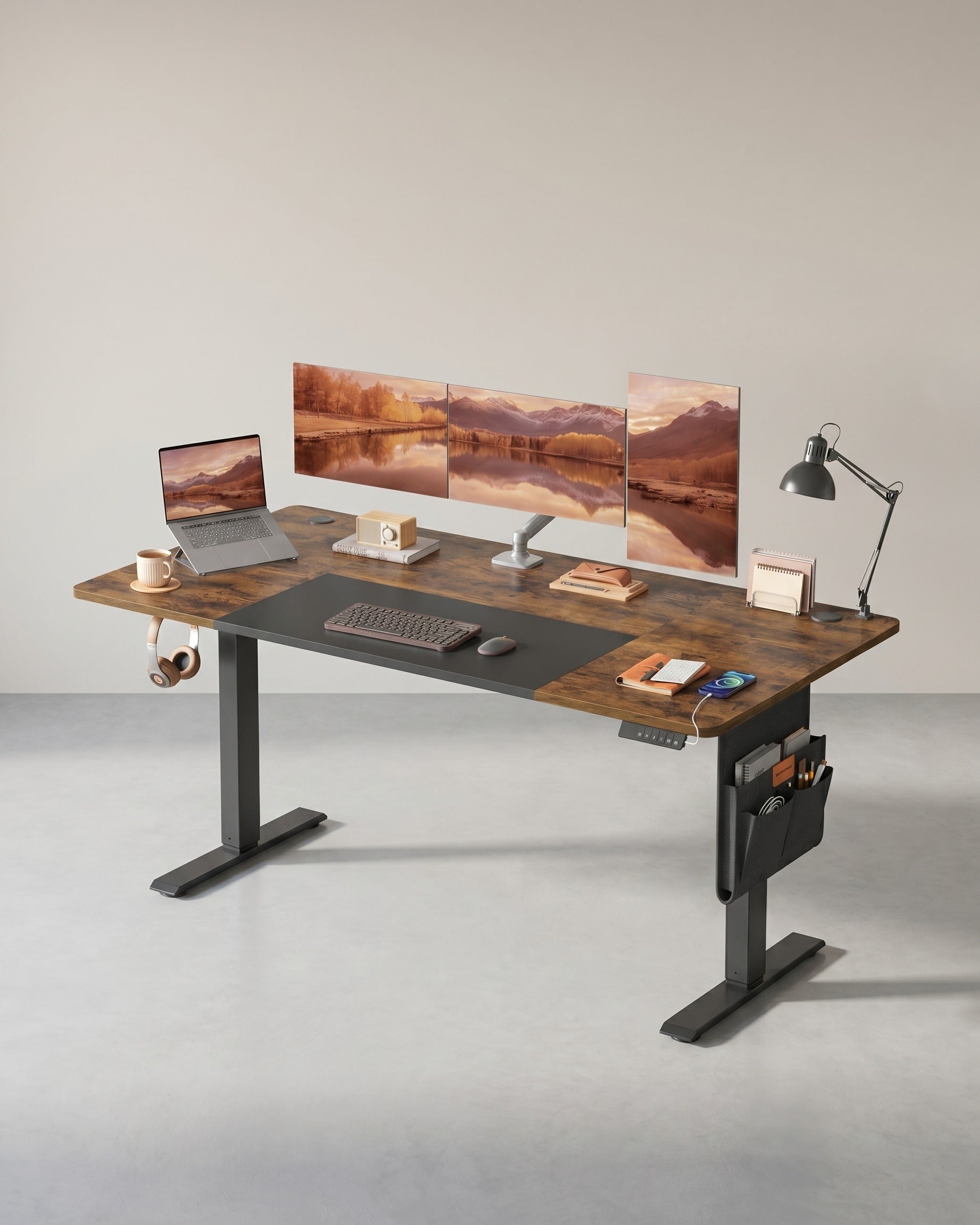 Elektrisch in Hoogte Verstelbaar Bureau – 4 Geheugenstanden – USB-C Snellader - 120 t/m 180 x 80 cm