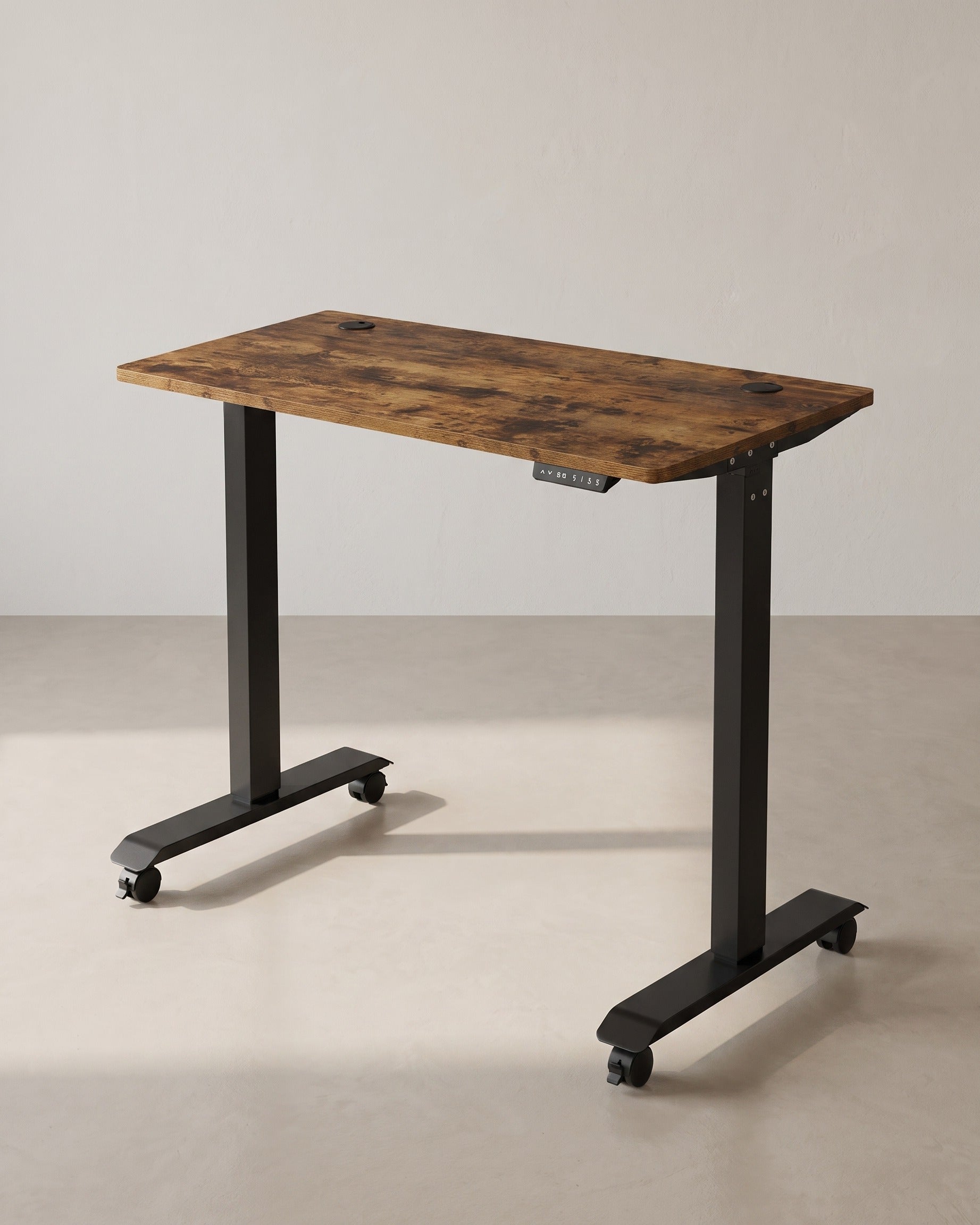 Elektrisch Verstelbaar Bureau - Sta Bureau - Met Wieltjes - Ergonomisch