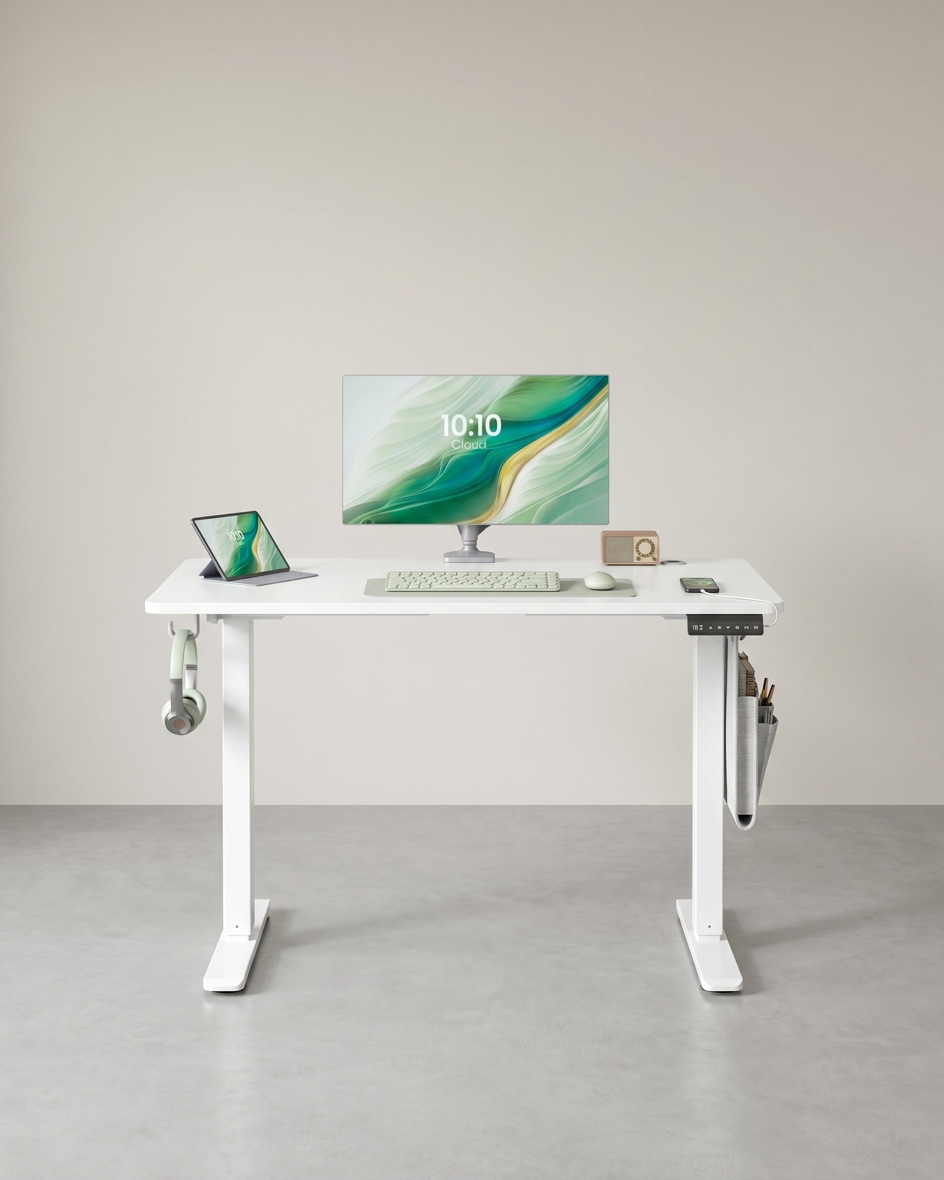 In hoogte verstelbaar bureau – Elektrisch – Geheugenfunctie voor 4 hoogtes – 100 x 60 x (72-120) cm