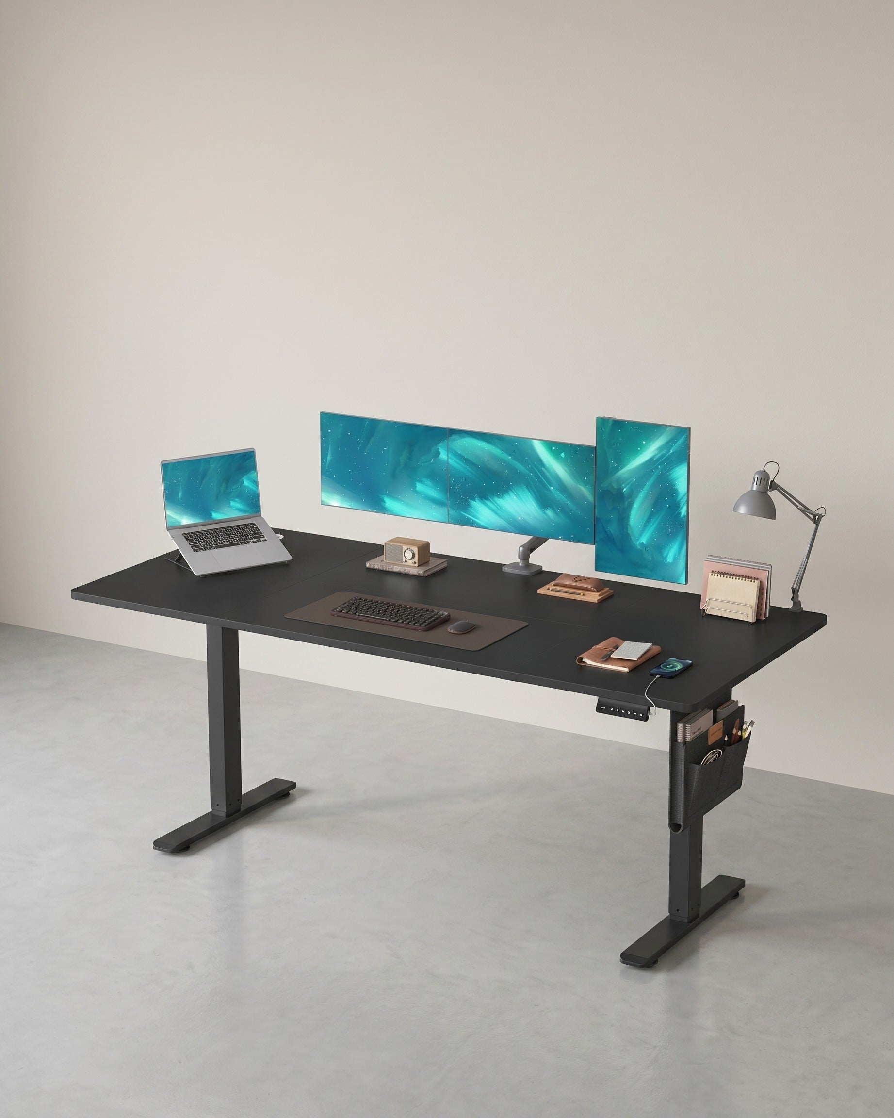 Elektrisch Zit-Sta Bureau 180 x 80 cm – In Hoogte Verstelbaar – Met Kabelbeheer