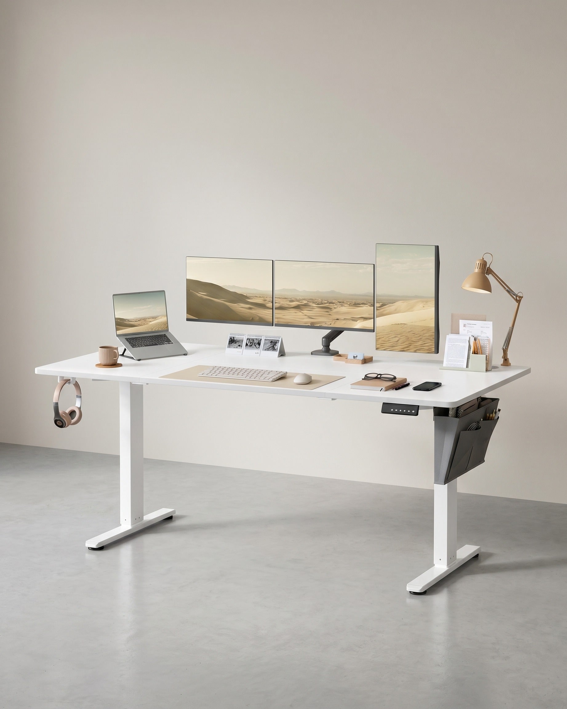 Elektrisch Zit-Sta Bureau 180 x 80 cm – In Hoogte Verstelbaar – Met Kabelbeheer