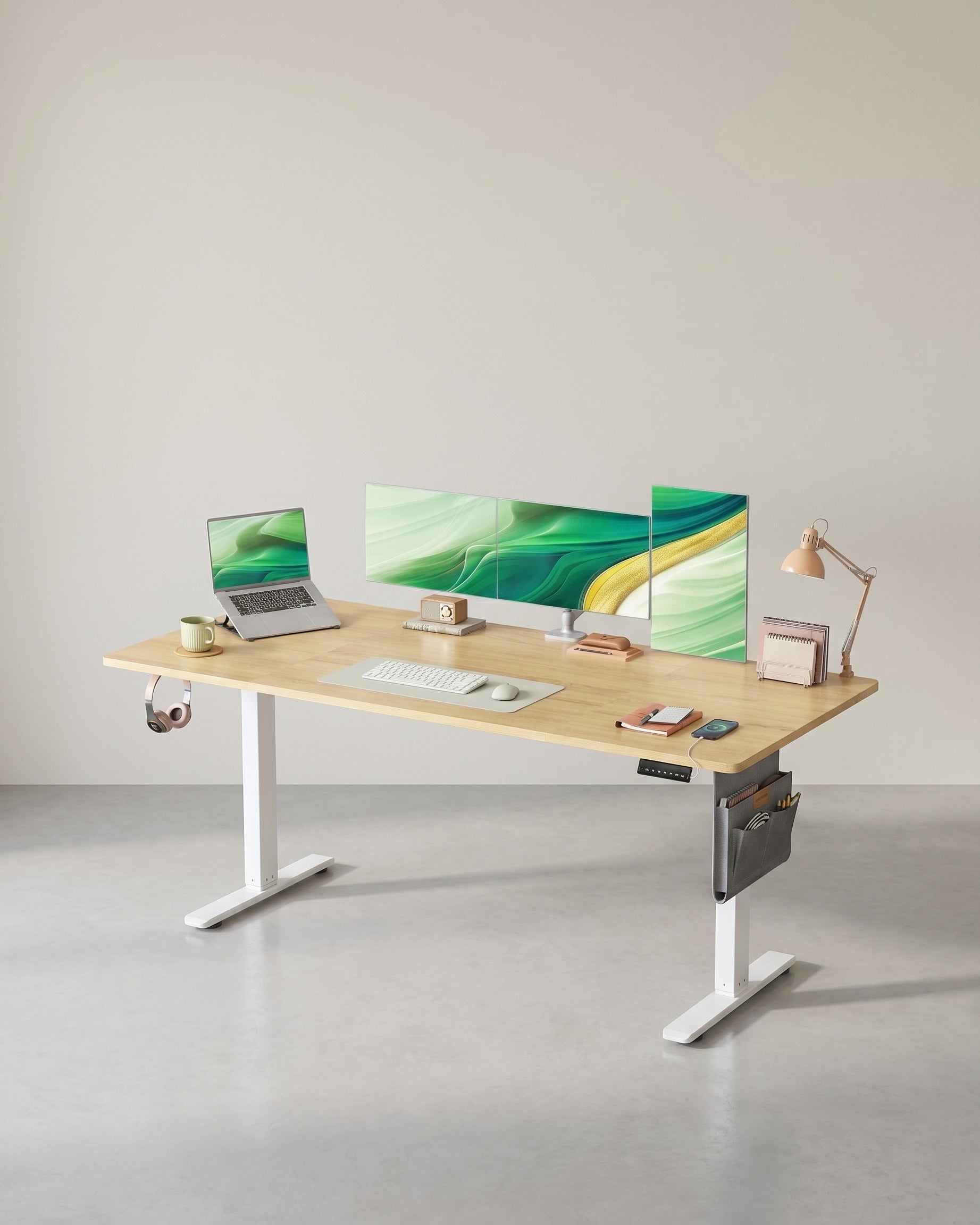 Elektrisch Zit-Sta Bureau 180 x 80 cm – In Hoogte Verstelbaar – Met Kabelbeheer