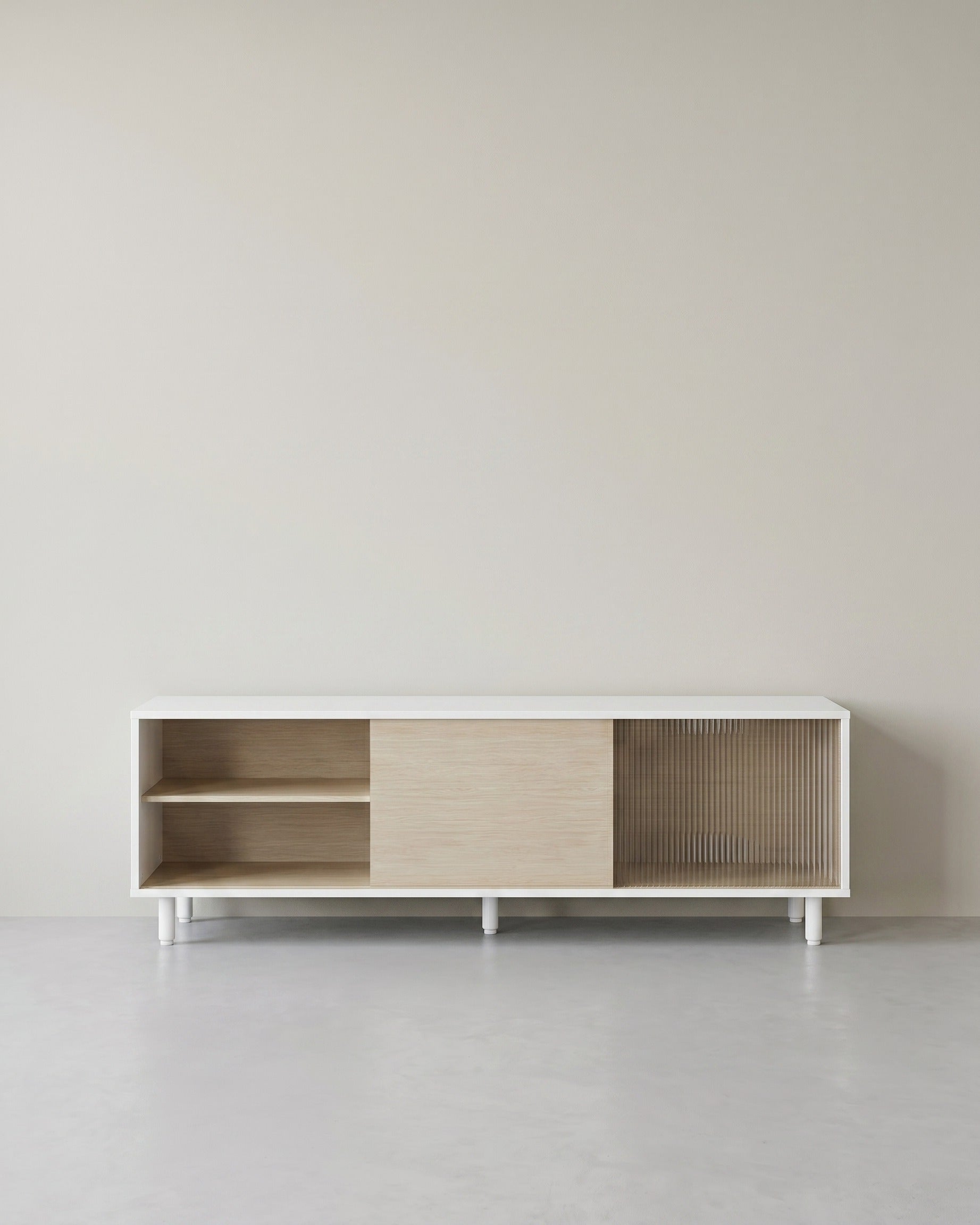Moderne TV-meubel - Kast - Zwart / Wit