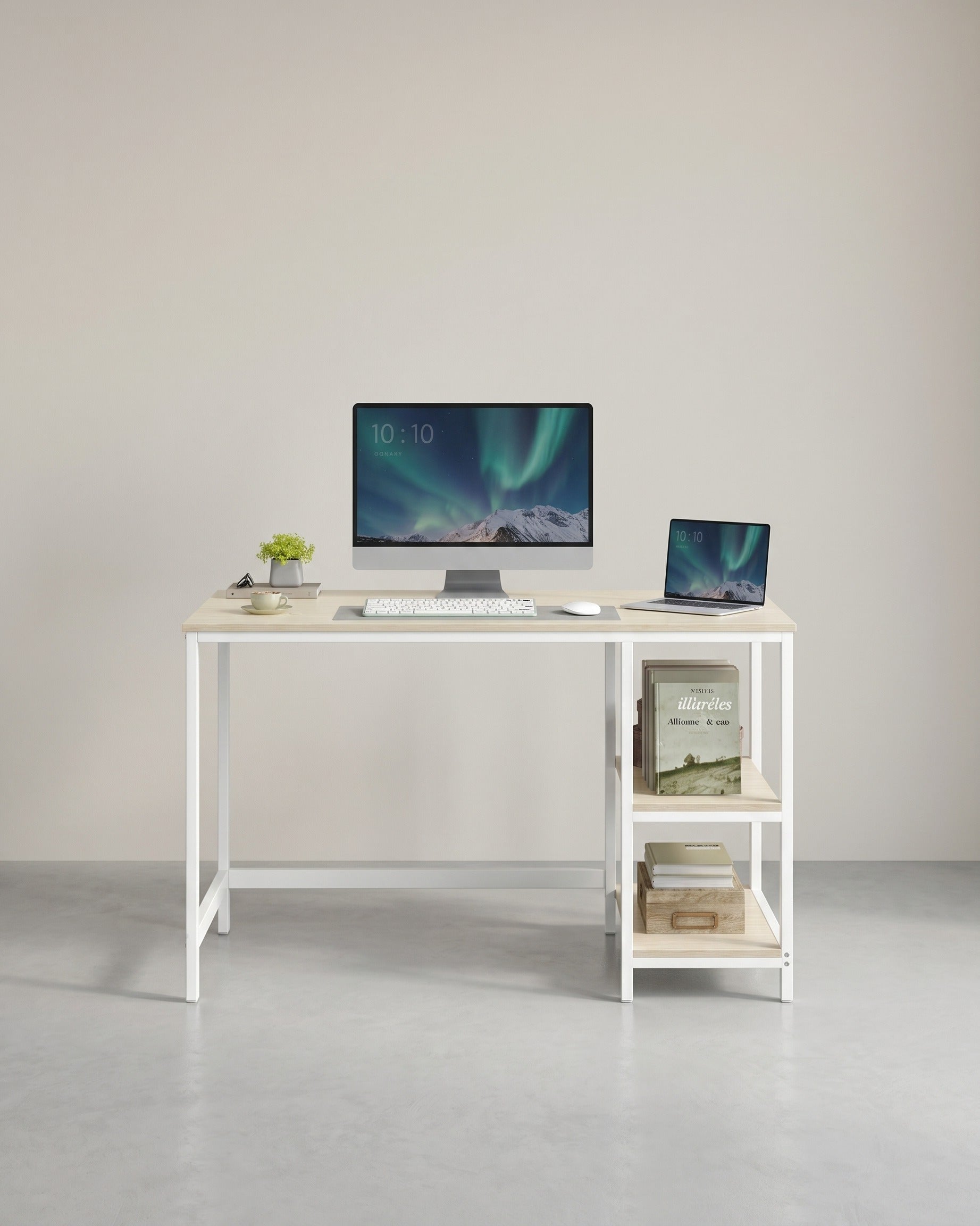 Industrieel Bureau 120 cm breed - Met Verplaatsbare Planken