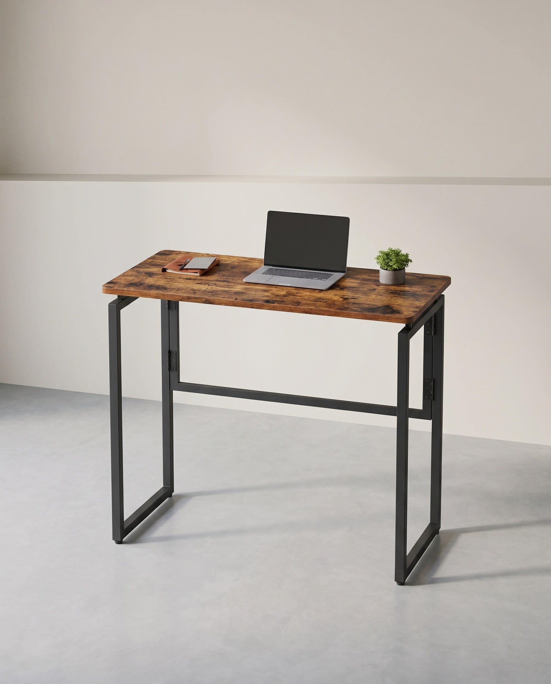 Inklapbaar Bureau 80 cm - Computertafel Met Afgeronde Hoeken - Voor Thuiswerkplek
