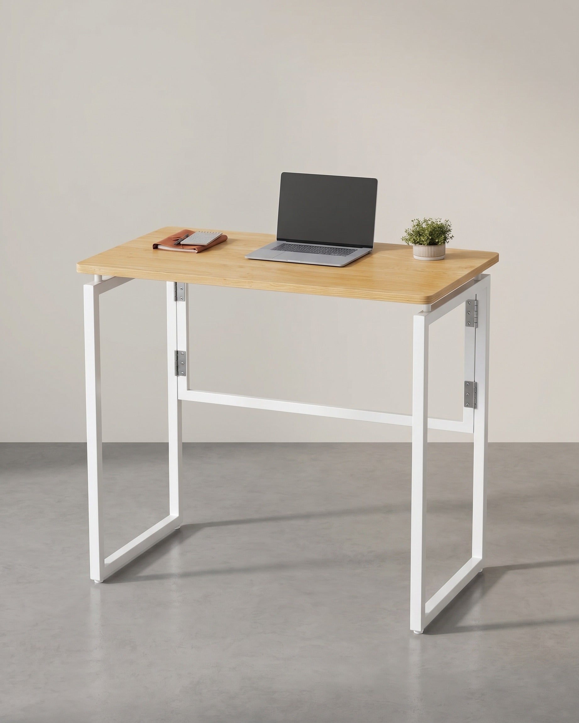 Inklapbaar Bureau 80 cm - Computertafel Met Afgeronde Hoeken - Voor Thuiswerkplek