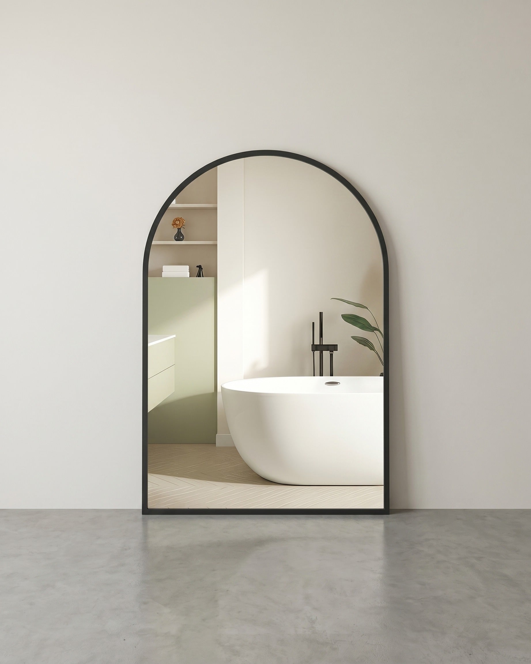 Wandspiegel Met Aluminium Frame – Ovaal Ontwerp – Breukbestendig Veiligheidsglas – 91 x 61 cm