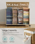 Laundry hamper - rolling laundry basket - with wheels