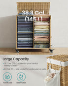 Laundry hamper - rolling laundry basket - with wheels