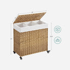 Laundry hamper - rolling laundry basket - with wheels