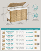 Laundry hamper - rolling laundry basket - with wheels