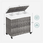Laundry hamper - rolling laundry basket - with wheels