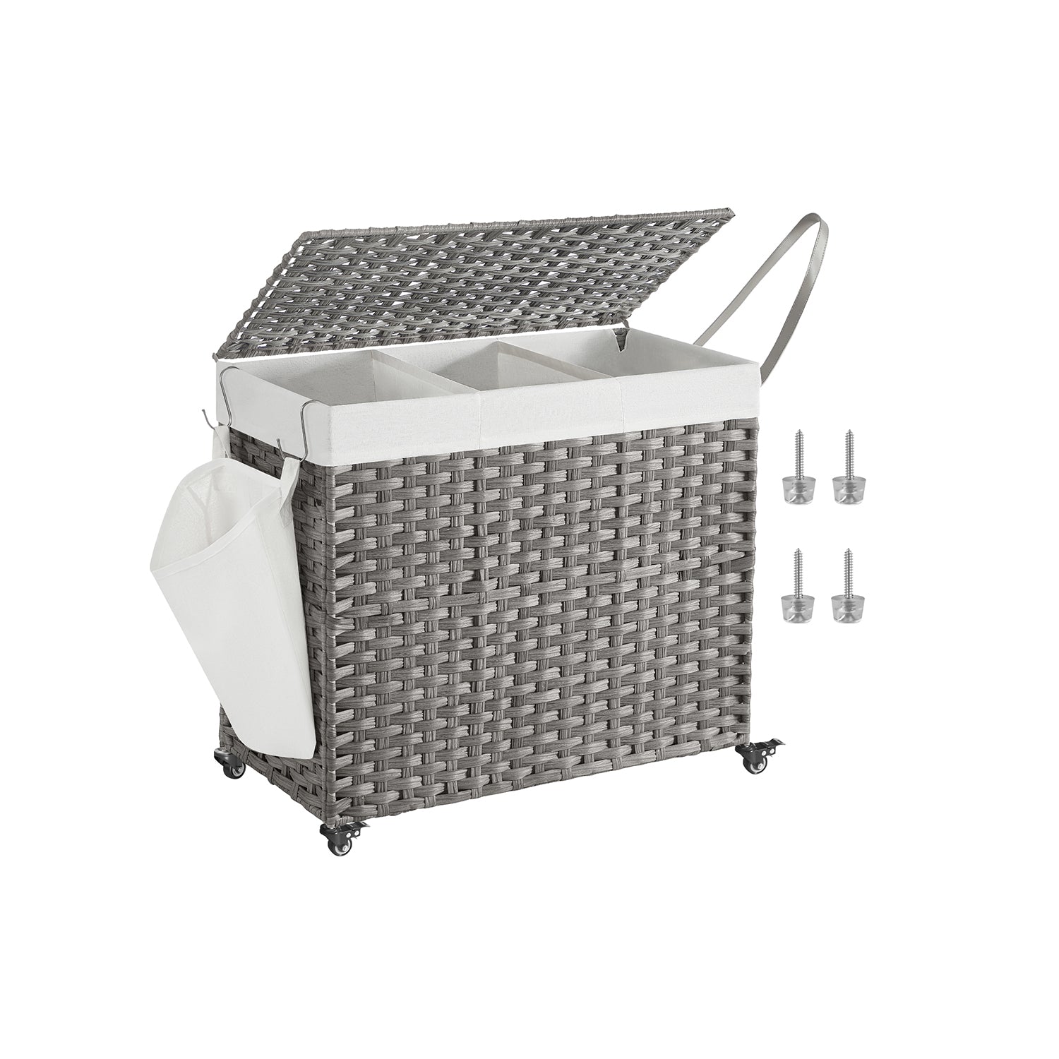Laundry hamper - rolling laundry basket - with wheels