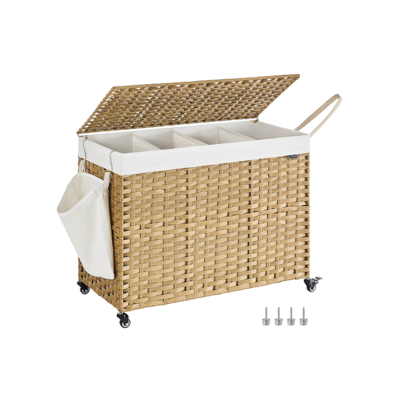 Laundry hamper - rolling laundry basket - with wheels
