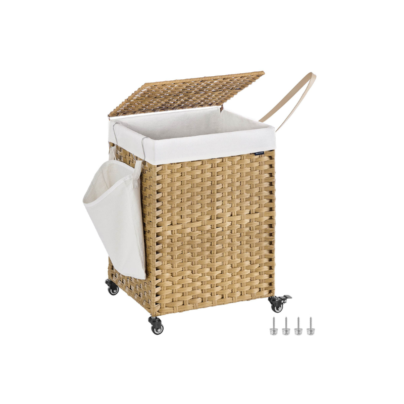 Laundry hamper - rolling laundry basket - with wheels