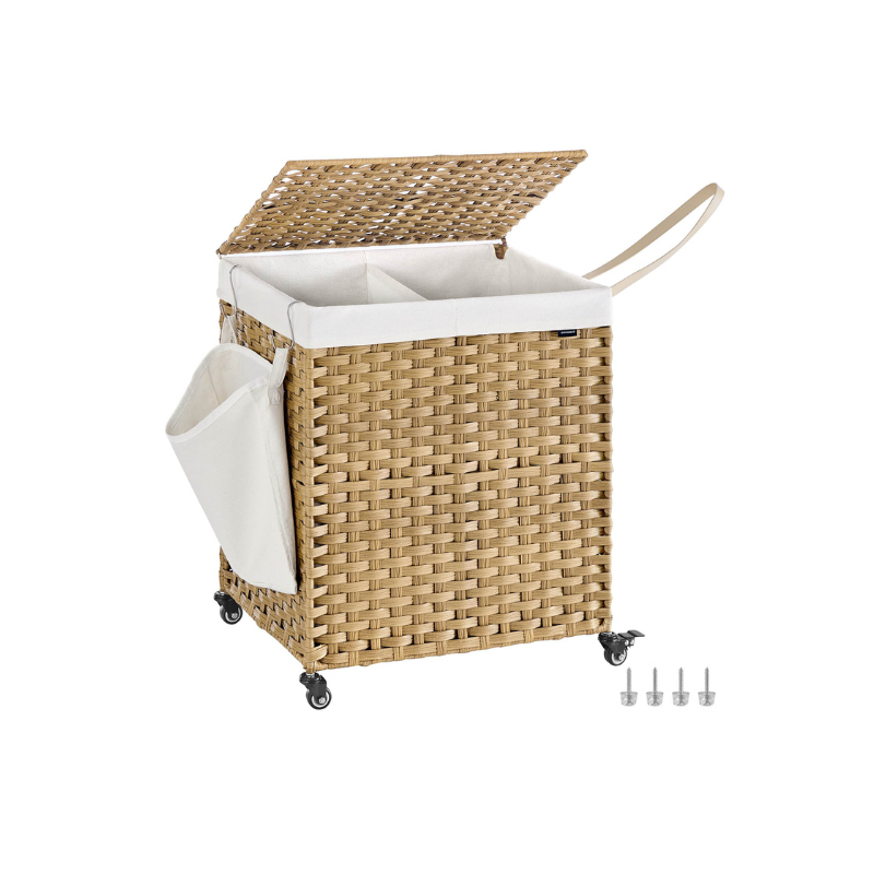 Laundry hamper - rolling laundry basket - with wheels