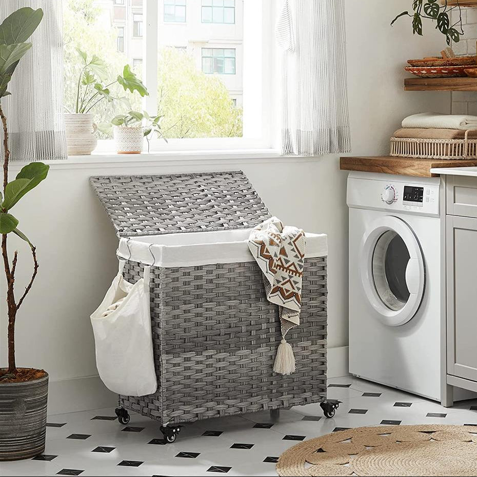 Laundry hamper - rolling laundry basket - with wheels