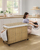 Laundry hamper - rolling laundry basket - with wheels