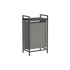 Laundry hamper with shelf, 1–4 compartments, pull-out liners, steel frame