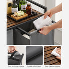 Laundry hamper with shelf, 1–4 compartments, pull-out liners, steel frame