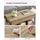 Lift-top coffee table - industrial style - adjustable height - hidden storage