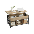 Lift-top coffee table - industrial style - adjustable height - hidden storage