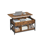 Lift-top coffee table - industrial style - adjustable height - hidden storage