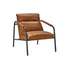 Lounge Chair – High-Back Accent Chair – Leather Look – Steel Frame – EKHO Collection