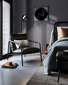 Lounge Chair – High-Back Accent Chair – Leather Look – Steel Frame – EKHO Collection