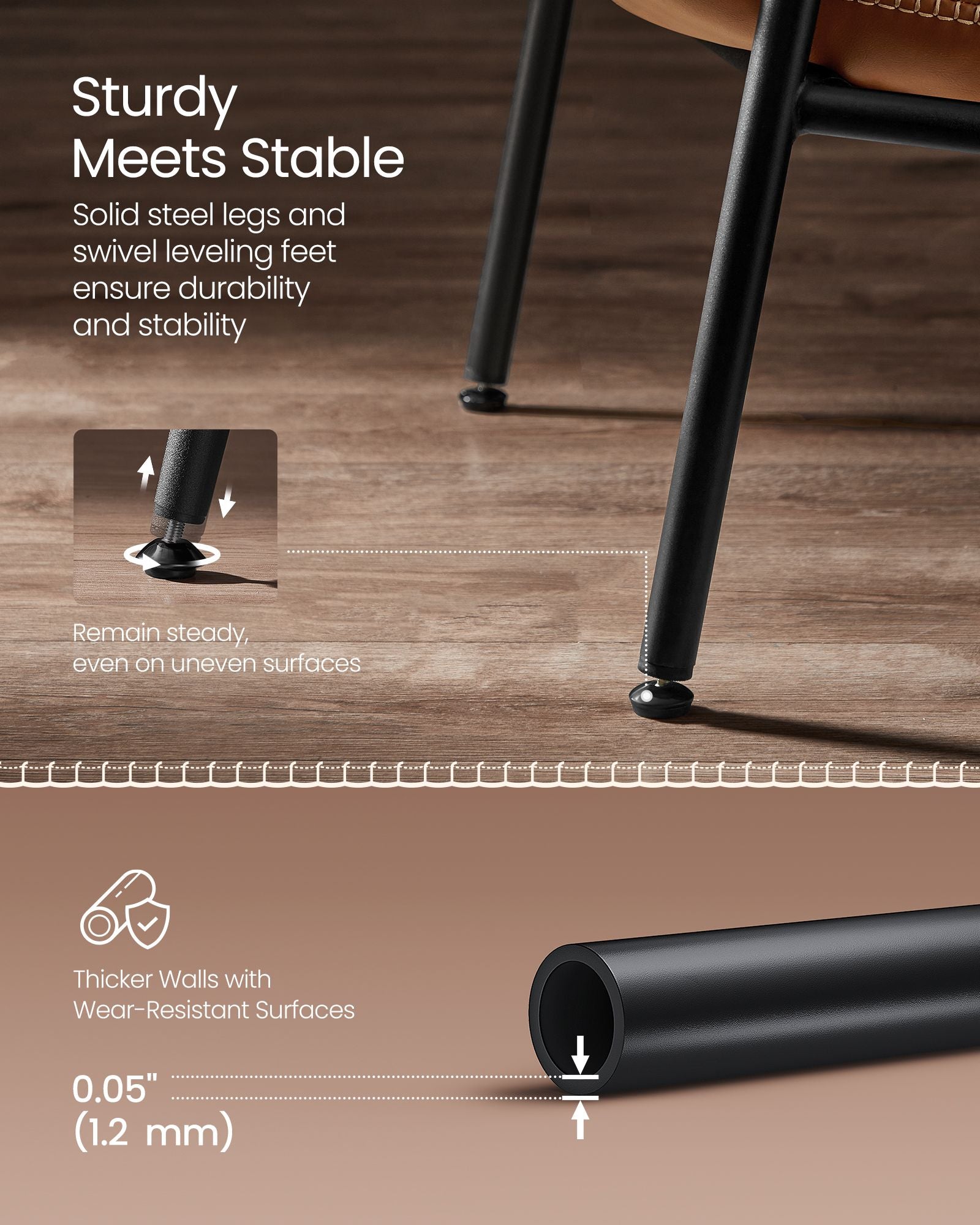 Lounge Chair – High-Back Accent Chair – Leather Look – Steel Frame – EKHO Collection