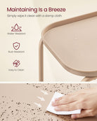 Metal Side Table - 2 Tier - Open Shelves - Water-Resistant