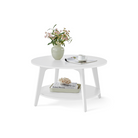 Modern 2-Tier Round Coffee Table – 31.5" Diameter