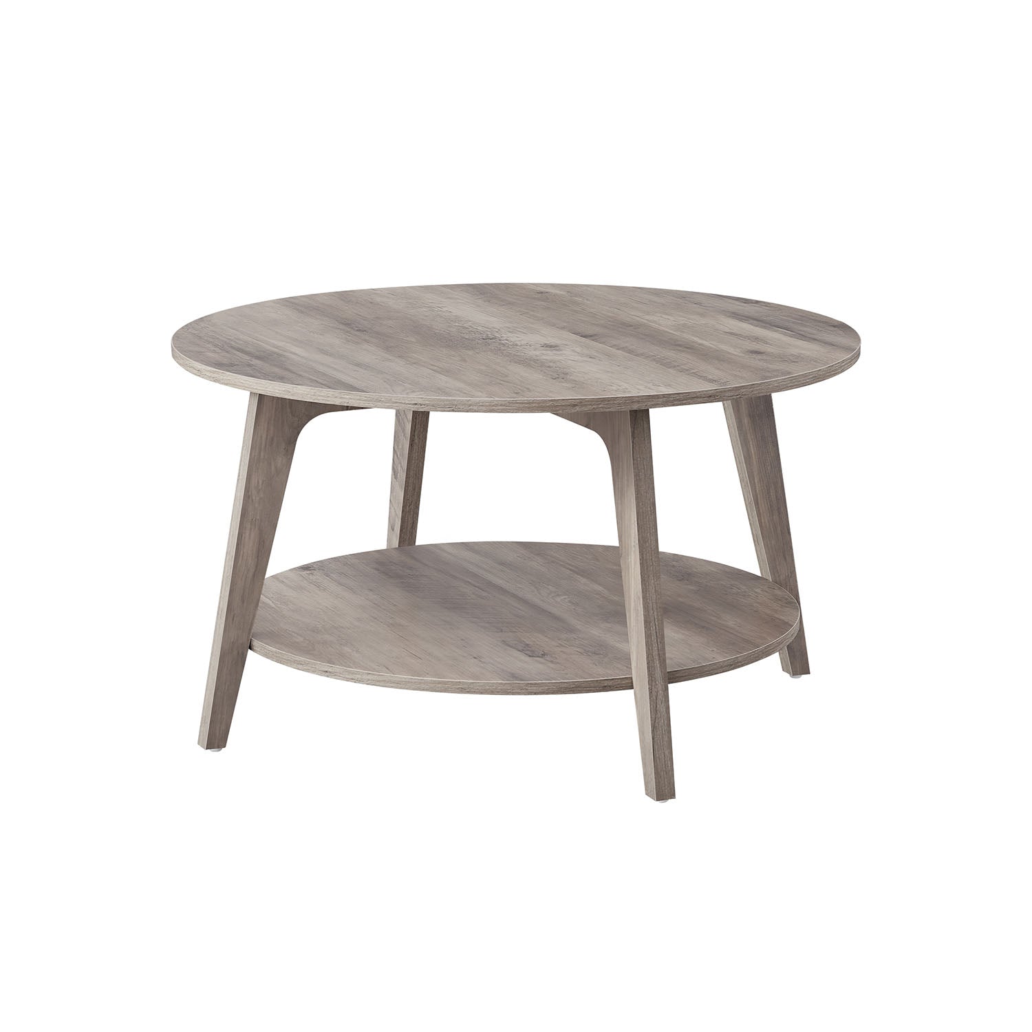 Modern 2-Tier Round Coffee Table – 31.5" Diameter