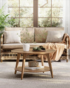 Modern 2-Tier Round Coffee Table – 31.5" Diameter