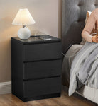 Nightstand with Charging Station - 3 Drawers - USB & AC Outlets
