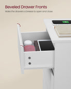 Nightstand with Charging Station - 3 Drawers - USB & AC Outlets