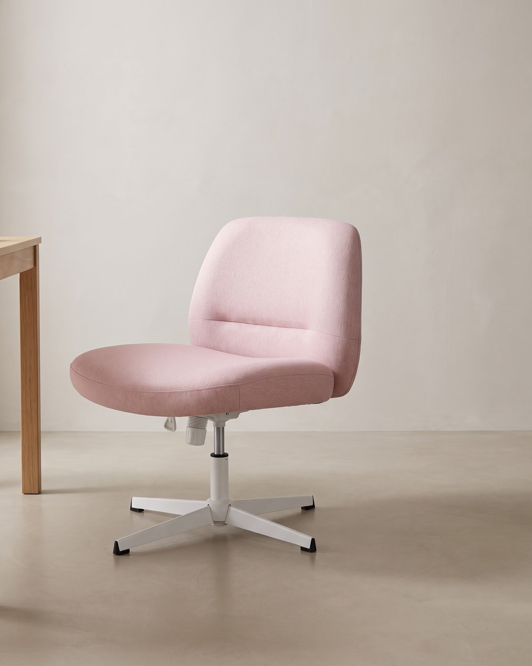 Moderne Draaistoel – Bureaustoel met Schommelfunctie – Verstelbare Zithoogte – Linnenlook Bekleding – Met of Zonder Wieltjes