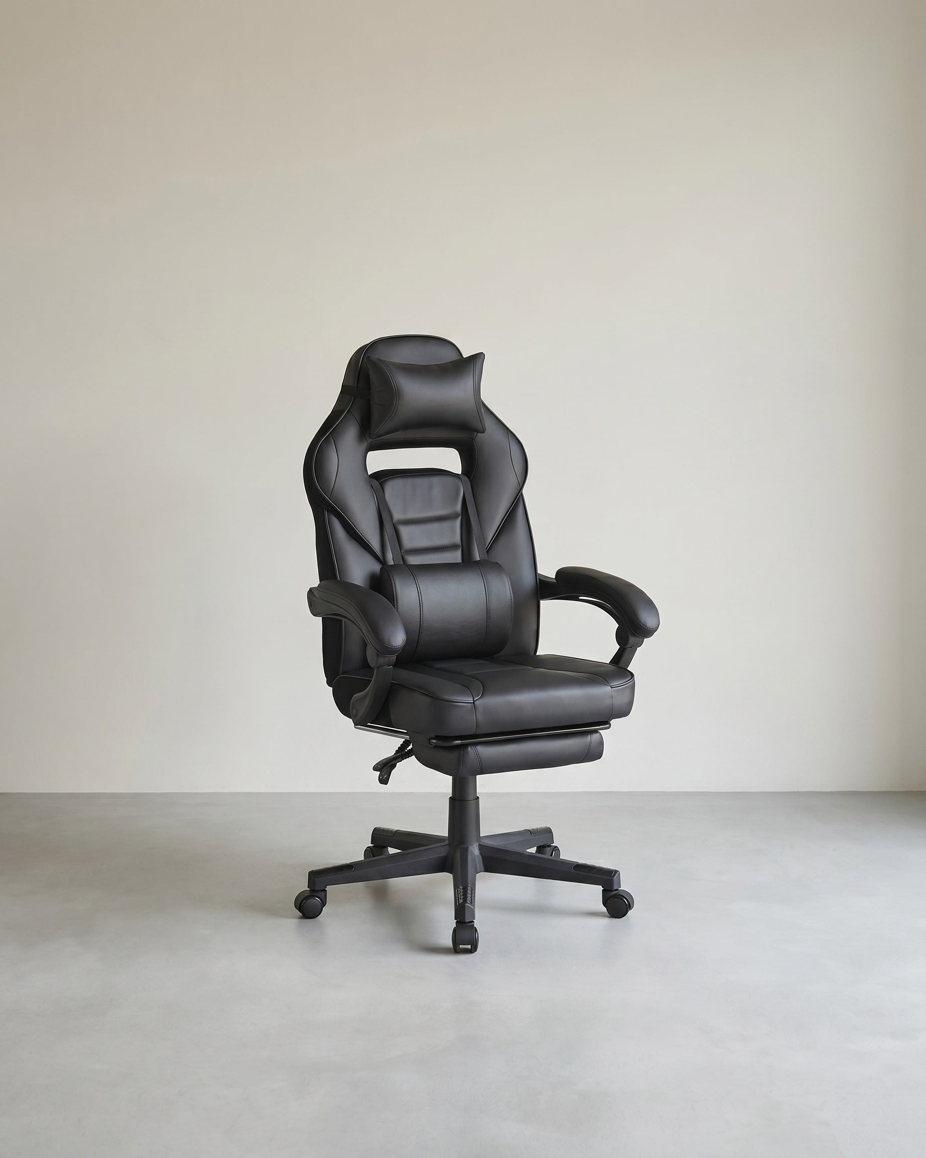 Gamestoel - Ergonomische Gamingstoel - Verstelbaar Bureaustoel - Hoofdkussen en Voetensteun