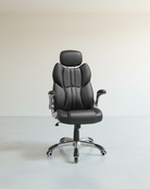 Ergonomische Directeur Stoel - Bureaustoel Leder - Belastbaar tot 150 kg - De Vries Meubels