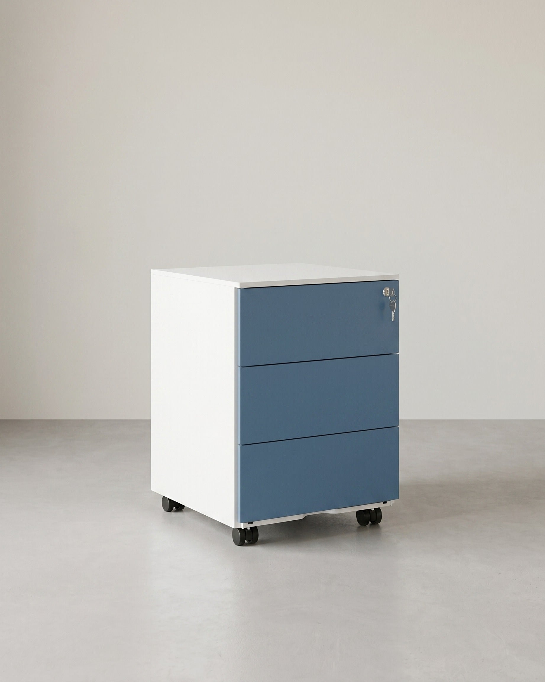 Metalen Ladeblok Met 3 Laden – Compacte Kantooropberger op Wielen – Stevig en Veilig Design