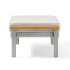 Outdoor Ottoman, Rattan Look, Thick Cushion, Footrest