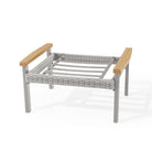 Outdoor Ottoman, Rattan Look, Thick Cushion, Footrest